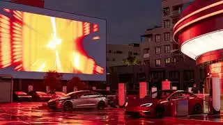 Tesla has opened its first restaurant with a cinema in Los Angeles - Supercharger Diner