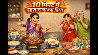10 मिनट मे सारा खाना बना दिया। Bedtime Stories | Hindi Kahani | Kahaniiis wala LIVE