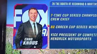 BREAKING NEWS:  Chad Knaus to Be in FOX Booth for Richmond and Martinsville