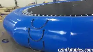 How to install inflatable water trampoline--www.czinflatables.com