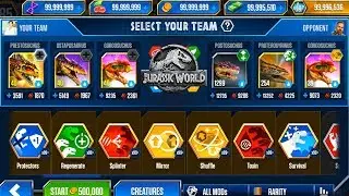 Great war amphibian animals - Prestosuchus, Ostaposaurus, Gorgosuchus - Jurassic World The Game