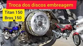 Como trocar disco de embreagem da Titan 150 e Bros 150