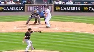 Pat Valaika plates three with nodoubter to left