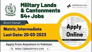 Military Lands and Cantonments MLC Jobs 2023, Apply Online | Govt Jobs 2023