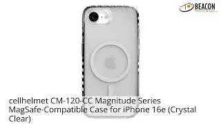 cellhelmet CM-120-CC Magnitude Series MagSafe-Compatible Case for iPhone 16e (Crystal Clear)