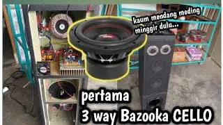 PERTAMA !! Audio Rumahan 3 Way Bazooka Cello w8 mk2 !! getar parah  !!