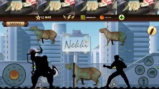 Shadow Fight 2 | Dual Sphere Blood Reaper vs Bosses (With Capybaras In The Background)