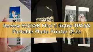 Review KODAK Mini 2 Retro 4PASS Portable Photo Printer (2.1x3.4 inches) Initial 8 Sheets + 60 Sheets