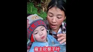 傻妈与雇主把洗手台建好，去砍葵子叶，在欢声笑下就来到葵子叶山