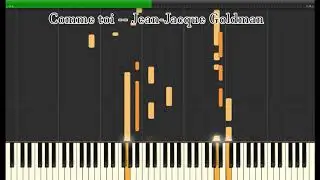 Comme toi  --  Jean Jacques Goldman  -- Piano Tutorial