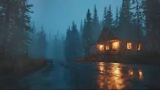 Dark Night Heavy Rain and Thunder for Deep Sleep and Calm Mind
