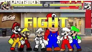 Mugen survival: King Mario, Super McDonaLuigi and Mario Sanders