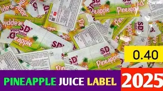 Pineapple Juice Label 🏷️ Pineapple sticker || पाइनएप्पल जूस का लेवल।