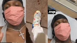 Ski Mask is taken to a hospital after injuring his hand