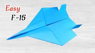 Easy F-15 Paper Jet Airplane That Flies Far! How to make an amazing jet plane ?