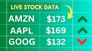 Pull Live Stock Data in Excel | Excel Tutorial