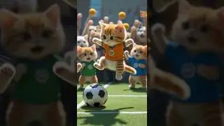 Baby cat football ##catfootball #cat #catfutbol #cute #babycat #shortsvideo #viral