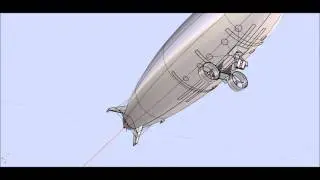 Faro Laser scanner Focus 3D on a 10 m RC Blimp