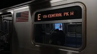 CPW: R160 E train to WTC via CPW arrives 59 St Columbus Circle
