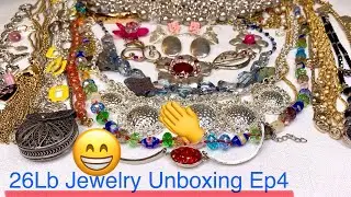 🙋‍♀️ 26LB Ep4 Jewelry Unboxing & Sale! 💕Monet! 925! Premier! & More! #jewelryunboxing 