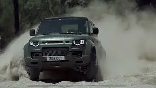 2025 Land Rover Defender OCTA in Faroe Green Driving Video