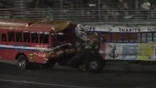 Riverhead Raceway School Bus Demolition Derby