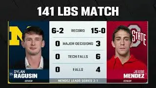 141 lbs - Ohio State’s Jesse Mendez vs. Michigan’s Dylan Ragusin | Big Ten Wrestling