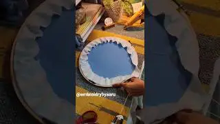 how to finish the back of embroidery hoop \easy way to cover the back side of embroidery hoop#art