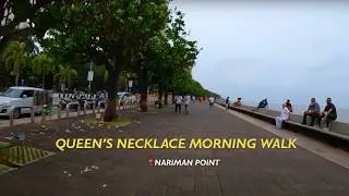 NARIMAN POINT WALKTHROUGH : South Bombay Walking Tour of queens necklace during Rainy Season #enjoy