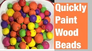 How to paint wood beads #hand paint #diy #woodbeads