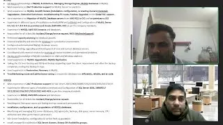 9+ years of experience as mysql dba #interview #technology #rdbms 
