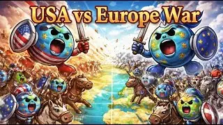 &ldquo;Epic Cartoon War: USA vs Europe &mdash; Inspired by Real Global Tensions!&rdquo;