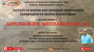 APPLIED ROCK MECHANICS | LECTURE SERIES 2 - LESSON 1