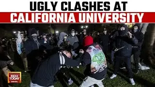Violent Clashes At California University Amid Pro-Gaza Protest | India Today News