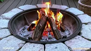 Winter Evening at a Cozy Jazz Cafe ❄️ Fire Pit & Soft Snow