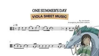 ☀️ VIOLA ⁞ One Summer's Day from Spirited Away (Studio Ghibli) &bull; Joe Hisaishi | video sheet music