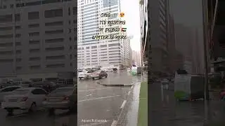 OMG...!!! 😍 Its Raining in Dubai 🇦🇪 Winter is Here ⛈️ #shorts