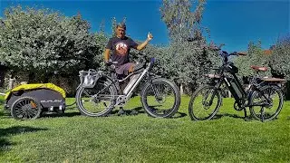 Burley Nomad & 🚴🏿&zwj;♀️ Himiway Cruiser Fahrradanh&auml;nger & E-Bike #gartenarbeit #fahrradanh&auml;nger #ebike