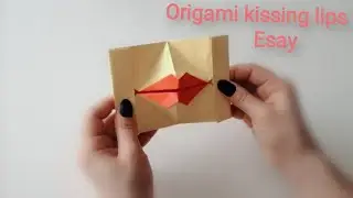 How to make an Origami paper lips| DIY Craft Ideas  كيف تصنع فم متحرك من الورق فن الاورغامي تم ورقي