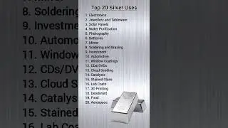 Silver Uses #silver #silveruses #usesofsilver #silverprice #foryou #shorts #short #ytshorts