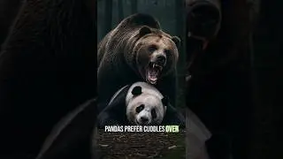 Bear vs Panda: Who Wins the Ultimate Showdown? #BearVsPanda #animalfight  #wildlifefacts  #wildbyte