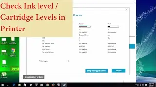 How do You check the ink level (Cartridge Levels) in Printer Windows 10
