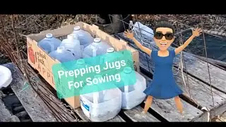 Prepping Jugs For Planting| Alfalfa Pellets In The Garden