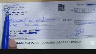 [Cross Cheque] How To Fill a Cheque? in Urdu/Hindi. How to Fill Meezan Bank Cross Cheque in Pakistan