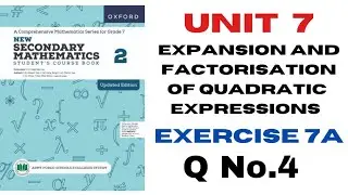 Exercise 7A Question 4(a-d) | Chapter 7 Solution | Grade 7 APSACS | New Secondary Mathematics 2