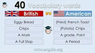 British Vs American Vocabulary Words |British vs American English Accent & vocabulary