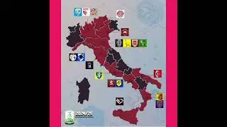Serie B - Season 2024/25 Teams🔥 #serieb #league #shorts #europe #map #italy