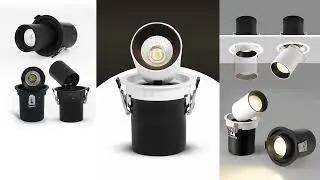 Adjustable Full Recessed COB Spotlight &ndash; Modern LED Ceiling Light for Homes & Offices!