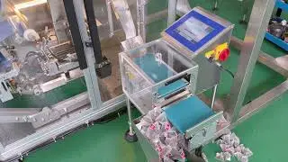 Pyramid tea bag packaging machine, automatically rejects substandard weights of pyramid tea bags