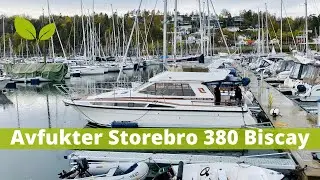 Avfukter montert i b&aring;t Storebro Royal Cruiser 380 Biscay. Arida Pro S12. T&oslash;rr b&aring;t hele &aring;ret.